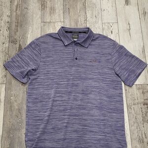 (L) Men's Greg Norman Hazy Purple Polo Golf Shirt Ultra Soft Play Dry Size Large